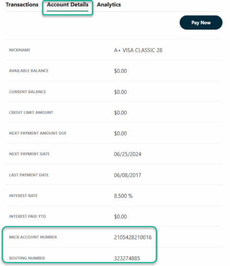 Account Number in DB 2